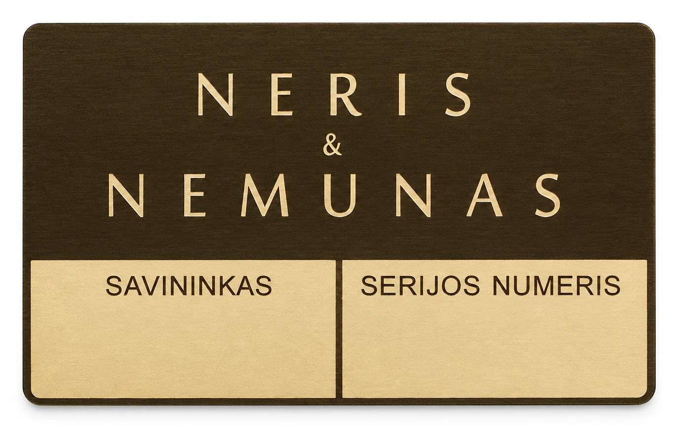 Metalinė „Neris ir Nemunas“ savininko kortelė